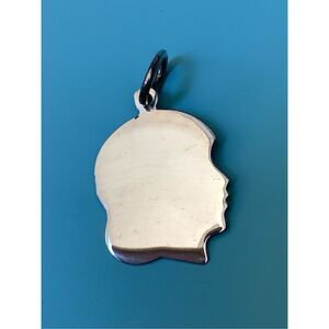 .925 Girl Head Sterling Silver Jewelry Charm #family
